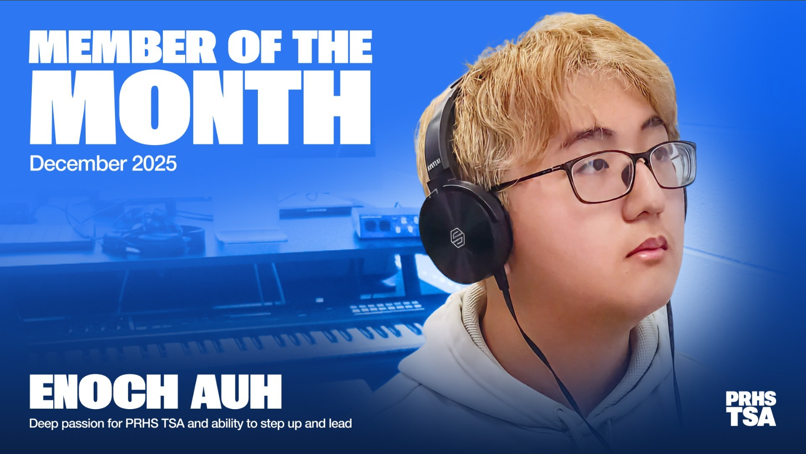 Enoch Auh Member of the Month flyer