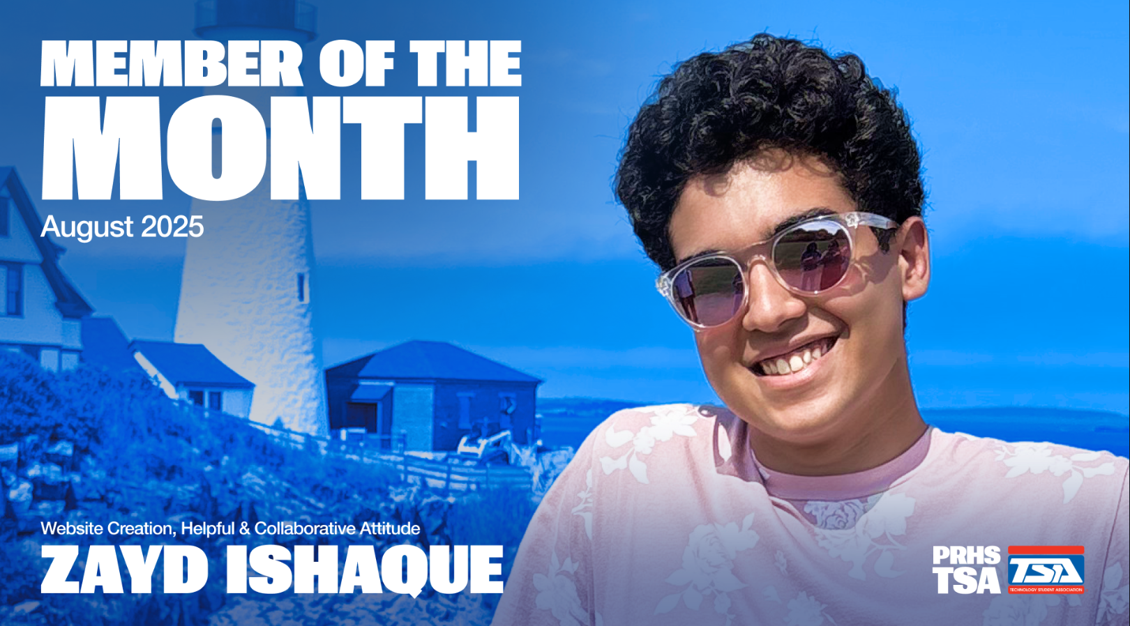 Zayd Ishaque Member of the Month flyer